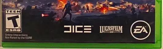 Star Wars Battlefront II, the ESRB box on its front