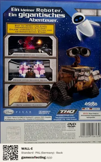 WALL-E PlayStation 2, Germany box back