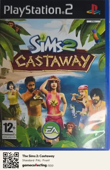 The Sims 2: Castaway PlayStation 2, PAL box front