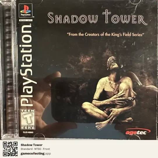 Shadow Tower PlayStation, NTSC box front