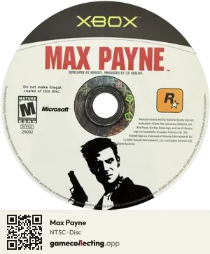 Max Payne Xbox, NTSC disc