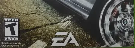 Need for Speed: Most Wanted, the ESRB box on its front