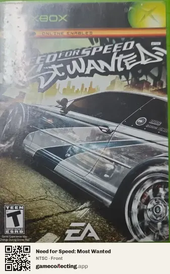 Need for Speed: Most Wanted Xbox, NTSC box front