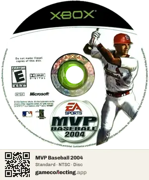 MVP Baseball 2004 Xbox, NTSC disc