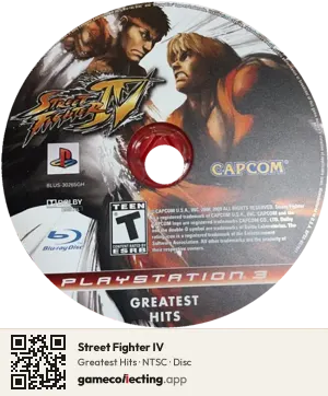 Street Fighter IV PlayStation 3, NTSC disc