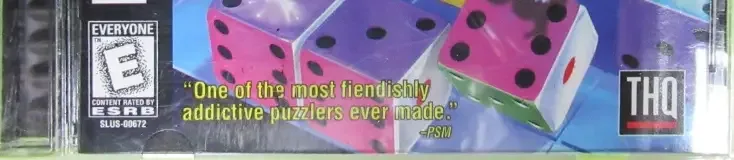 Devil Dice, the ESRB box on its front