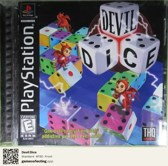 Devil Dice PlayStation, NTSC box front