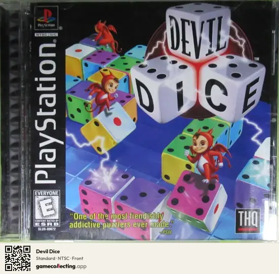 Devil Dice PlayStation, NTSC box front