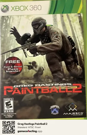 Greg Hastings Paintball 2 Xbox 360, NTSC box front