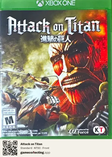 Attack on Titan Xbox One, NTSC box front