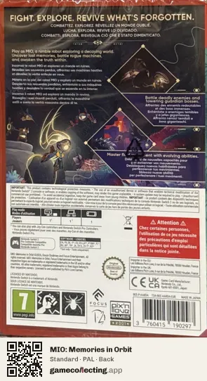MIO: Memories in Orbit Nintendo Switch 2, PAL box back
