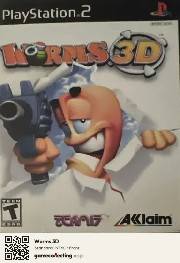 Worms 3D PlayStation 2, NTSC box front