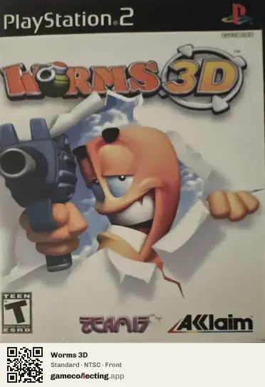 Worms 3D PlayStation 2, NTSC box front
