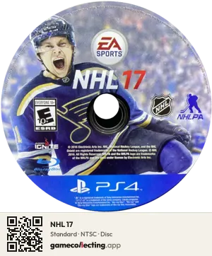 NHL 17 PlayStation 4, NTSC disc