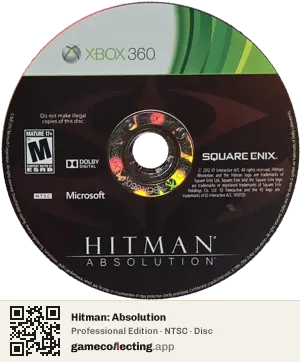 Hitman: Absolution Xbox 360, NTSC disc