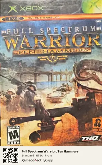 Full Spectrum Warrior: Ten Hammers Xbox, NTSC box front