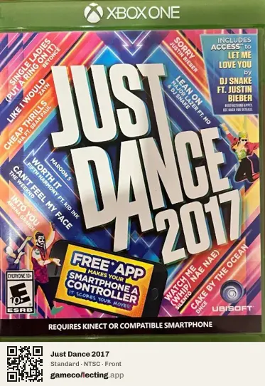 Just Dance 2017 Xbox One, NTSC box front
