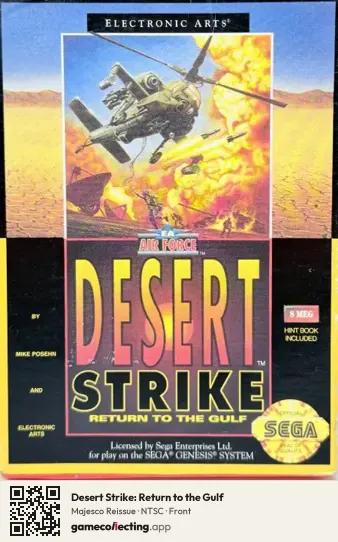 Desert Strike: Return to the Gulf Sega Mega Drive / Genesis, NTSC box front