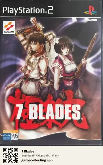 7 Blades PlayStation 2, Spain box front