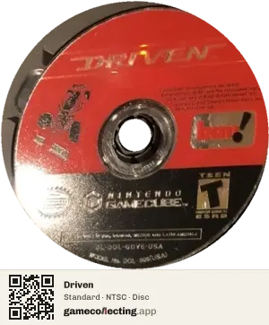 Driven Nintendo GameCube, NTSC disc