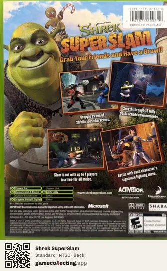 Shrek SuperSlam Xbox, NTSC box back