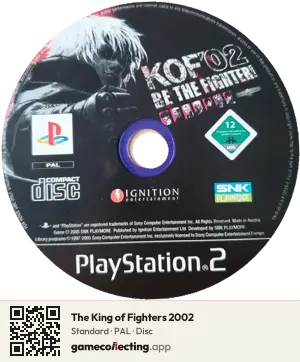 The King of Fighters 2002 PlayStation 2, PAL disc