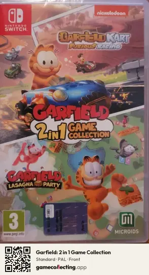 Garfield: 2 in 1 Game Collection Nintendo Switch, PAL box front