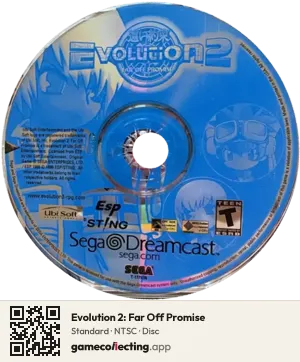 Evolution 2: Far Off Promise Sega Dreamcast, NTSC disc