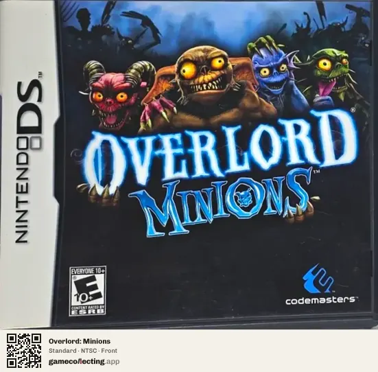 Overlord: Minions Nintendo DS, NTSC box front
