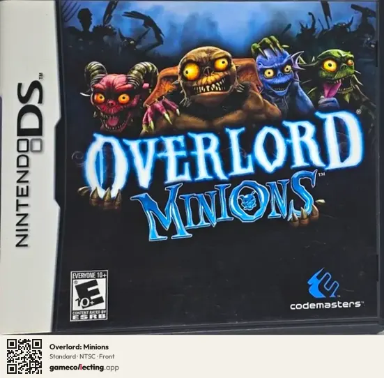 Overlord: Minions Nintendo DS, NTSC box front