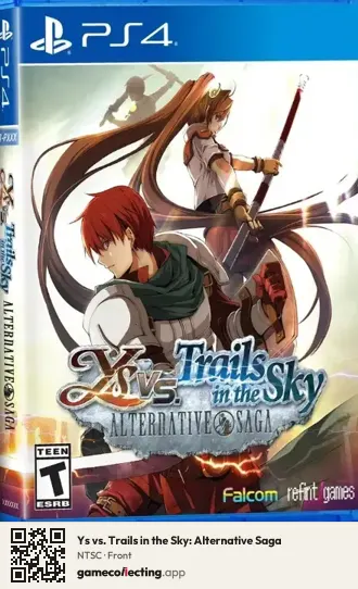 Ys vs. Trails in the Sky: Alternative Saga PlayStation 4, NTSC box front