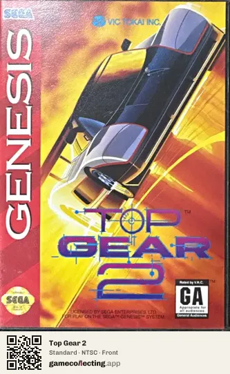 Top Gear 2 Sega Mega Drive / Genesis, NTSC box front
