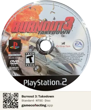Burnout 3: Takedown PlayStation 2, NTSC disc