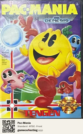 Pac-Mania Sega Mega Drive / Genesis, NTSC box front