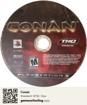 Conan PlayStation 3, NTSC disc