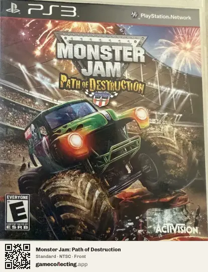 Monster Jam: Path of Destruction PlayStation 3, NTSC box front