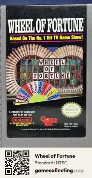 Wheel of Fortune Nintendo Entertainment System, NTSC cartridge label