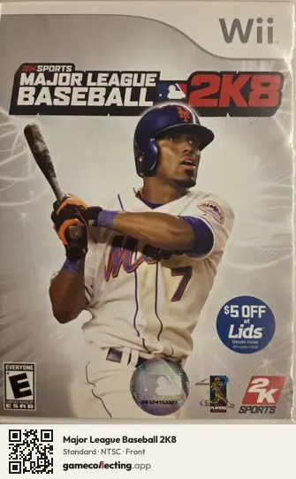 Major League Baseball 2K8 Nintendo Wii, NTSC box front