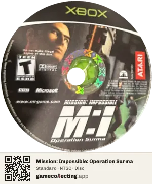 Mission: Impossible: Operation Surma Xbox, NTSC disc