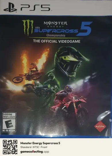 Monster Energy Supercross 5 PlayStation 5, NTSC box front