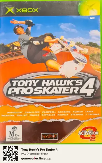 Tony Hawk's Pro Skater 4 Xbox, Australia box front