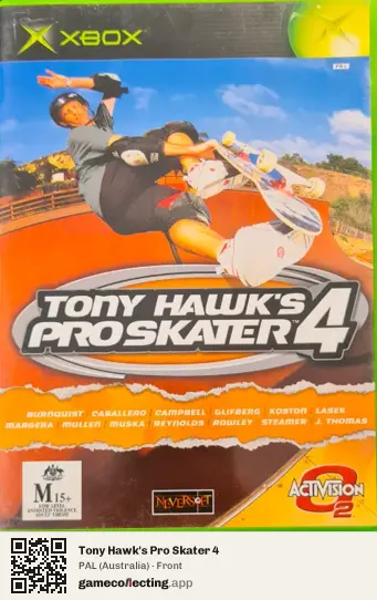 Tony Hawk's Pro Skater 4 Xbox, Australia box front