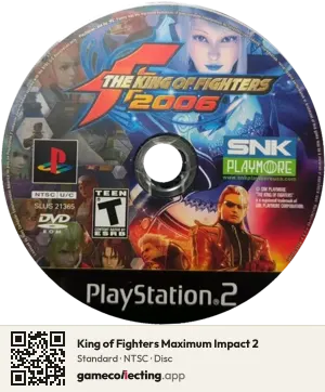 King of Fighters Maximum Impact 2 PlayStation 2, NTSC disc