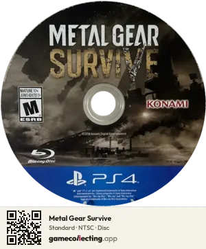 Metal Gear Survive PlayStation 4, NTSC disc