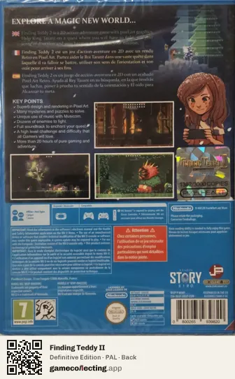 Finding Teddy II Nintendo Wii U, PAL box back