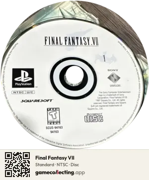 Final Fantasy VII PlayStation, NTSC disc