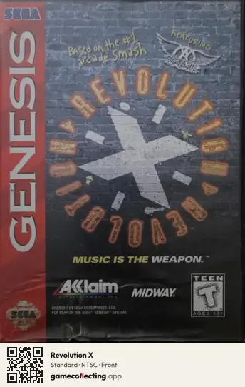 Revolution X Sega Mega Drive / Genesis, NTSC box front