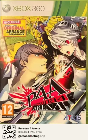 Persona 4 Arena Xbox 360, PAL box front