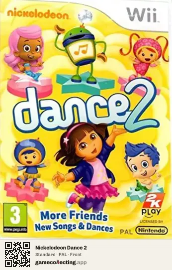 Nickelodeon Dance 2 Nintendo Wii, PAL box front