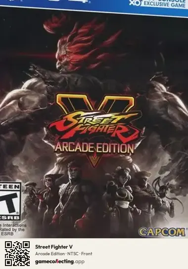 Street Fighter V PlayStation 4, NTSC box front